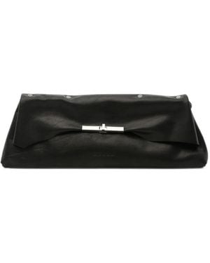 UN TÈ DA MATTI Brucaliffo Leather Clutch Bag - Black