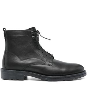 Geox Leather Biker Boots - Black