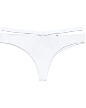 Maison Close Fatale Tanga Bikini Bottoms - White