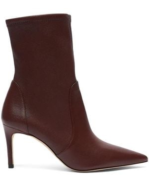 Stuart Weitzman Stuart Power Pointed-Toe Ankle Boots - Brown