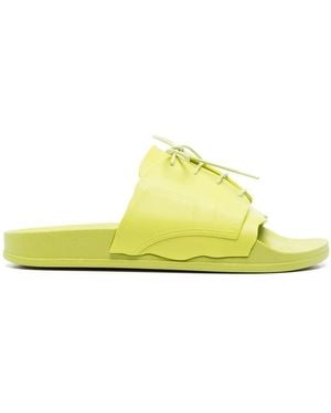 Maison Margiela Lace-Up Pool Slides - Yellow