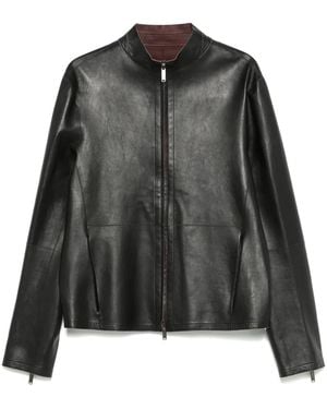 Emporio Armani Leather Jacket - Black
