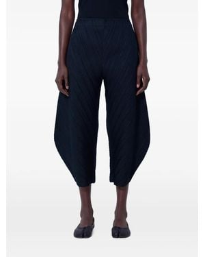 Pleats Please Issey Miyake Thicker Bottoms 1 Pleated Tapered Trousers - Blue