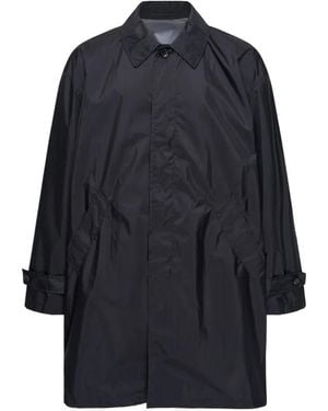Mastermind Japan Balmacaan Skull-Print Coat - Blue