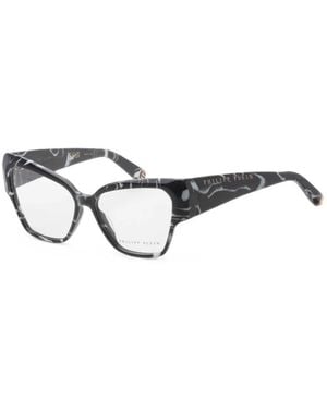 Philipp Plein Marbled-Effect Cat-Eye Glasses - White