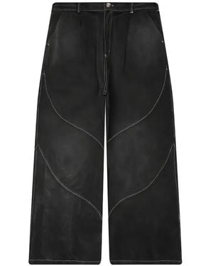 JUNGLES JUNGLES Sun Bleached Slant Jeans - Black