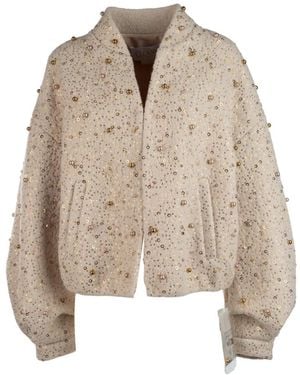 Genny Veste Ornée De Sequins Et De Perles Artificielles - Natural