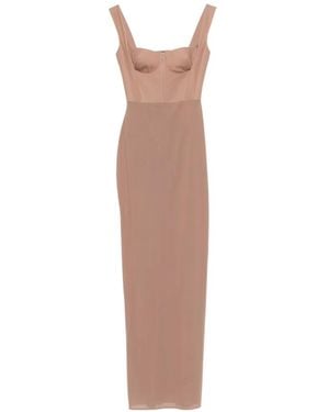 Alex Perry Robe Longue À Design Sans Manches - White