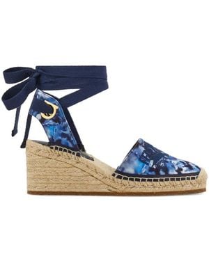 Ferragamo Espadrilles Con Stampa Carantion - Blu