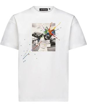 Mostly Heard Rarely Seen Embroidered Graphic-Print T-Shirt - White