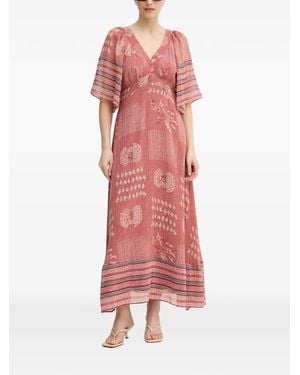 INTROPIA Ana Flared-Sleeve Maxi Dress - Pink