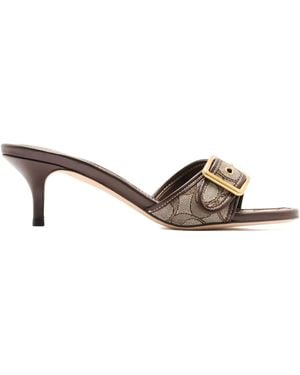 COACH 55Mm Margot Buckle Heeled Sandals - Brown