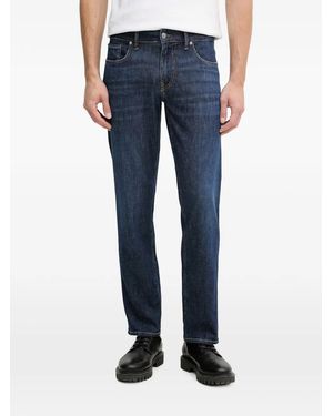 Guess Logo-Patch Slim-Fit Jeans - Blue