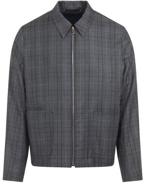 Paul Smith Checked Zip-Front Jacket - Grey