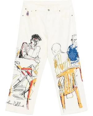 Kidsuper Graphic-Print Jeans - White