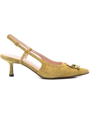 Coccinelle Buckle Pointed-Toe Court Shoes - Metallic