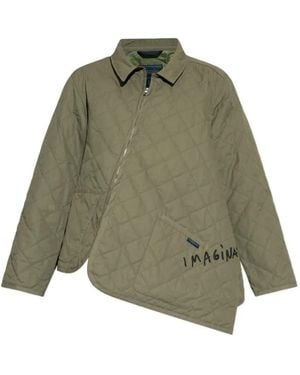 Comme des Garçons Quilted Asymmetric Jacket - Green