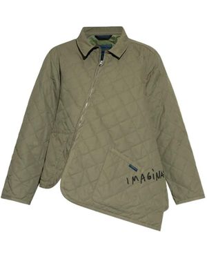 Comme des Garçons Quilted Asymmetric Jacket - Green