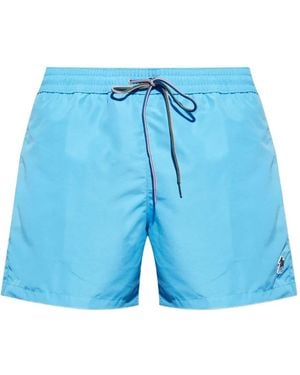 Paul Smith Zebra-Logo Swim Shorts - Blue
