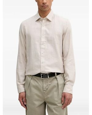 Michael Kors Chemise Slim En Coton Et Lin - Natural