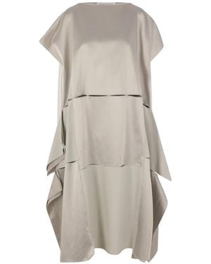 Niccolò Pasqualetti Cut-Out Draped Dress - Natural
