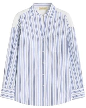 Weekend by Maxmara Broderie-Anglaise Striped Shirt - Blue