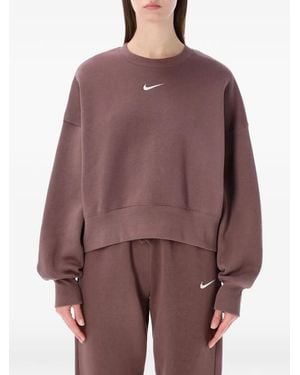Nike Sudadera Con Cuello Redondo - Morado