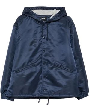 Stussy Hooded Drawstring Jacket - Blue