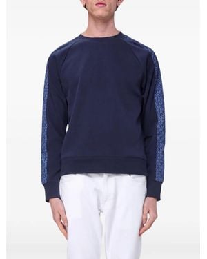 Michael Kors Logo-Tape Raglan-Sleeve Jumper - Blue
