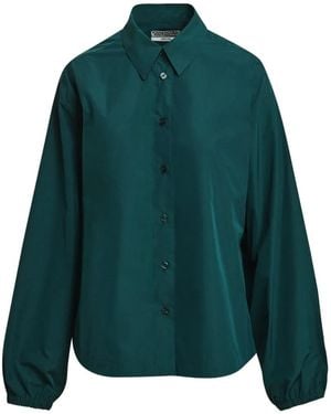 Essentiel Antwerp Oversized Voluminous-Sleeve Shirt - Green