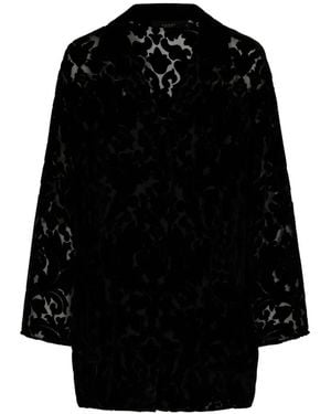Gucci Floral Devoré Velour Shirt - Black