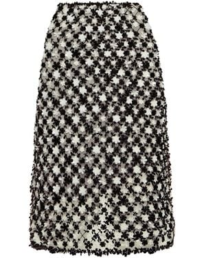 Oscar de la Renta フローラル ミニスカート - ブラック