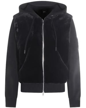 Moose Knuckles Veste À Col En Fourrure - Black