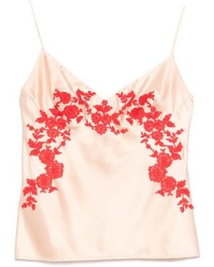Ermanno Scervino Floral Top - Red