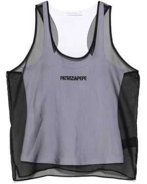 Patrizia Pepe Double-Layer Top - Grey