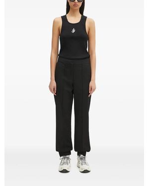Samsøe & Samsøe Straight-Leg-Hose mit Falten - Schwarz
