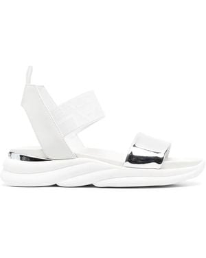 Baldinini Metallic-Strap Detail Sandals - White