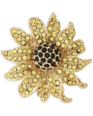 Dolce & Gabbana Blumenbrosche Mit Verzierung - Mettallic