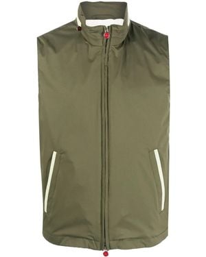 Kiton Lightweight Zip-Up Gilet - Green