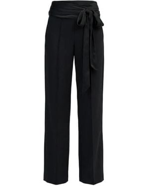 Cinq À Sept Romilly Bow-Detail Trousers - Black