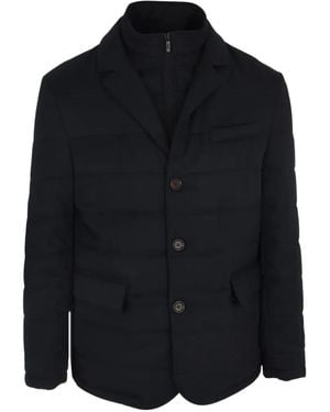 Corneliani Outdoor Button-Up Padded Jacket - Black