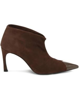 ROTATE BIRGER CHRISTENSEN Pointed-Toe Suede Boots - Brown