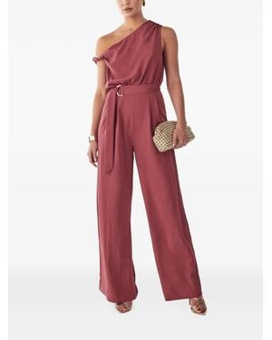 BWLDR Mariah One-Shoulder-Overall - Rot