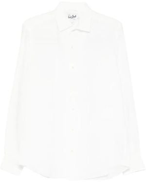 MC2 Saint Barth Long-Sleeve Raphael Linen Polo - White
