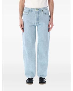 Huf Jeans mit Logo-Patch - Blau