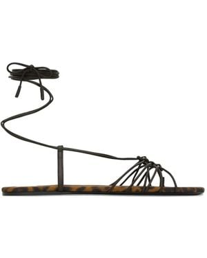 Saint Laurent Sandalias Babylone Con Tiras - Blanco
