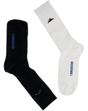 Birkenstock Pack de dos pares de calcetines de algodón - Blanco
