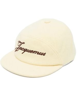 Jacquemus Le Lana Logo Embroidered Baseball Cap - Natural