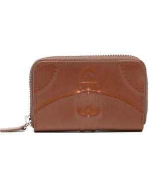 Maison Mihara Yasuhiro Cartera Invisible con relieve - Marrón