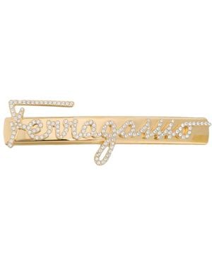 Ferragamo Broche Para El Pelo Con Apliques De Strass - Blanco